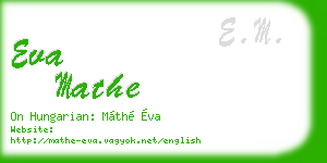 eva mathe business card